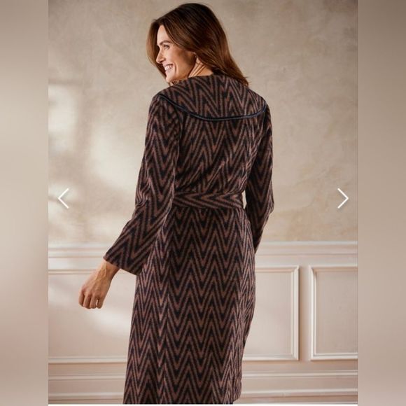 SOLD!! SOFT SURROUNDINGS Chevron Print Duster Jacket - Size 1X - Picture 2 of 5